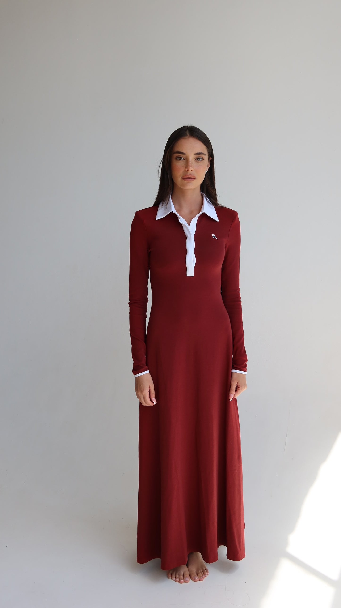 ESTI DRESS DARK RED