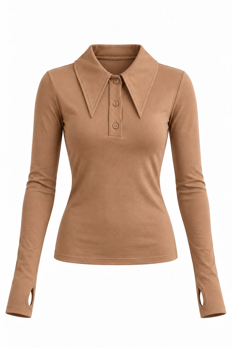 DARIA POLO SHIRT BROWN
