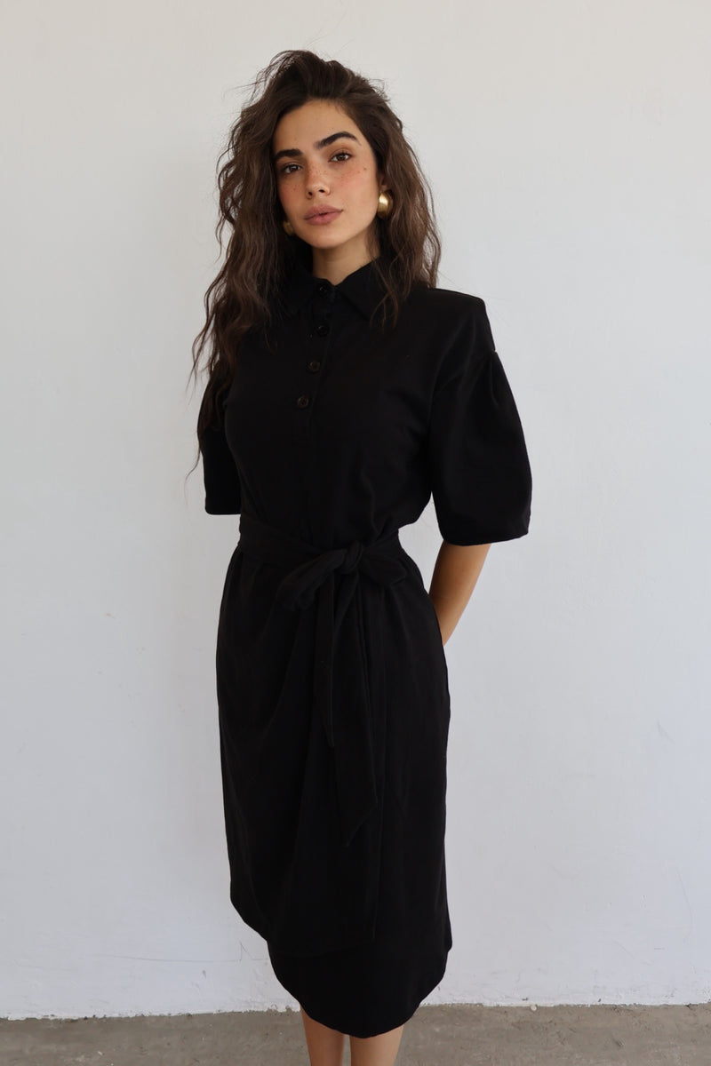 NEOMI POLO DRESS BLACK