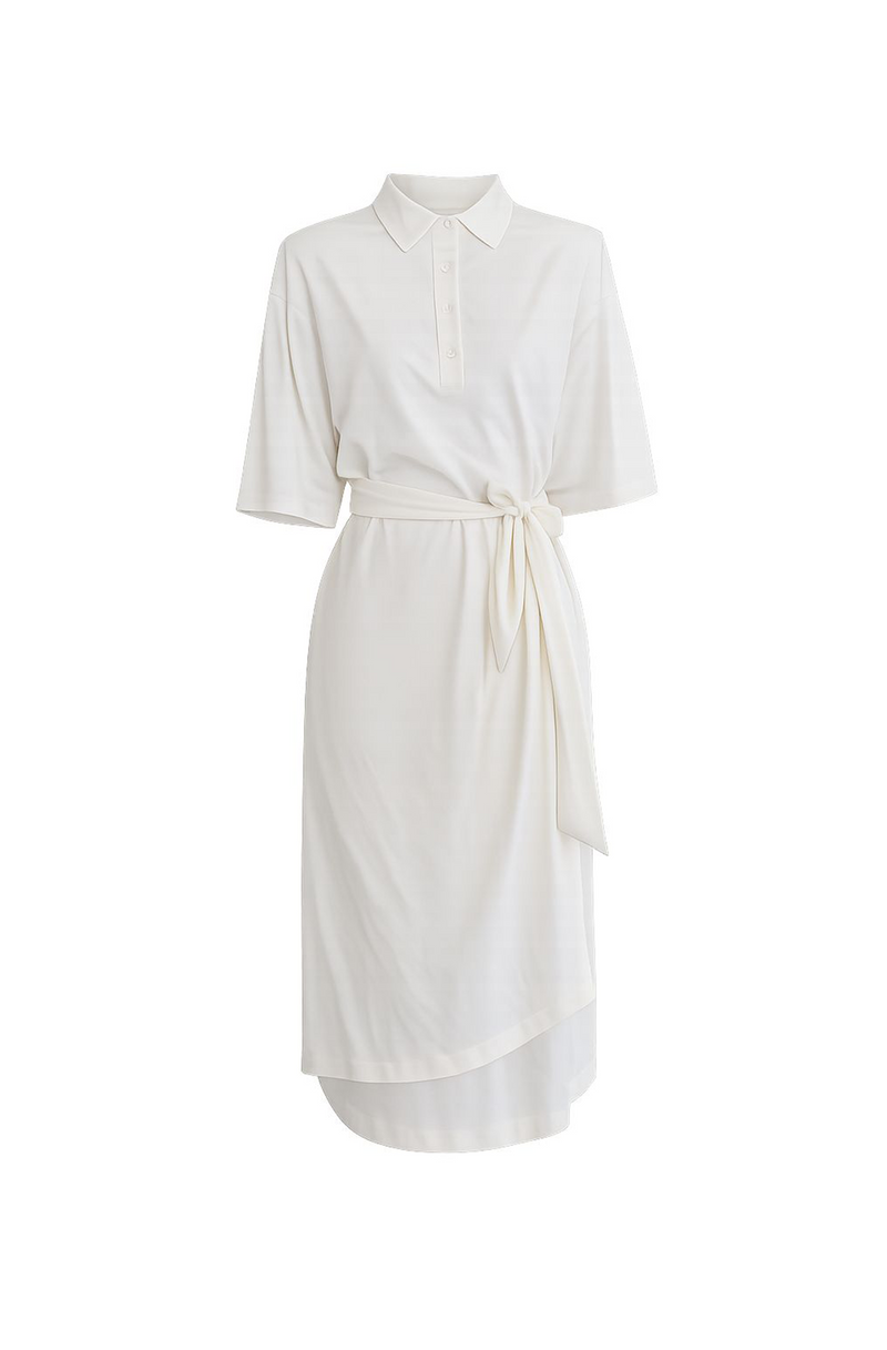 NEOMI POLO DRESS WHITE
