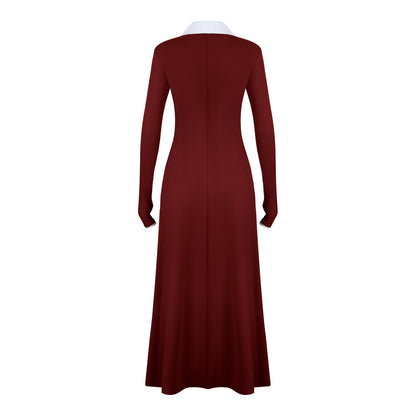 ESTI DRESS DARK RED